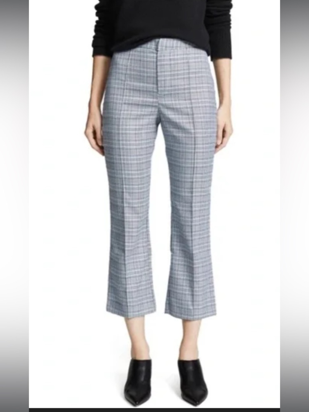 Wayf Finn Cropped Plaid Pants Trousers Large new